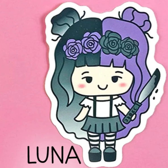 Sticker Goth Girl Luna Favourite Things Collective