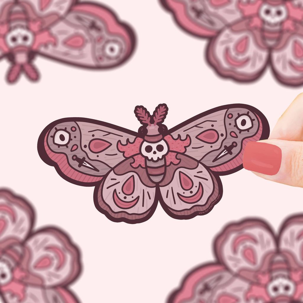 Vinyl Sticker: Moth Skull – Favourite Things Collective