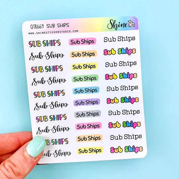 Sticker Sheets: Sub Ships – Favourite Things Collective