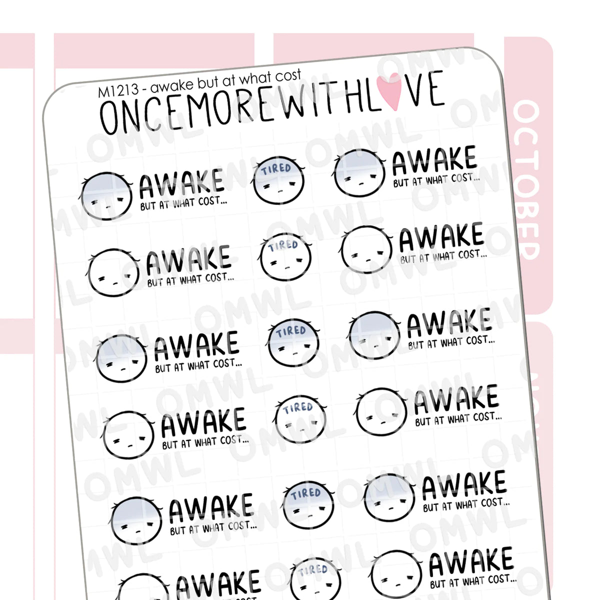 Sticker Sheets: Awake but at What Cost – Favourite Things Collective