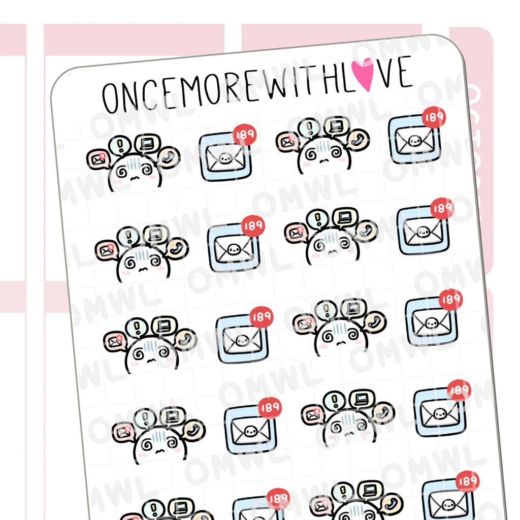 Notification Detachment Sticker Sticker Sheets: Notification Overload – Favourite Things Collective