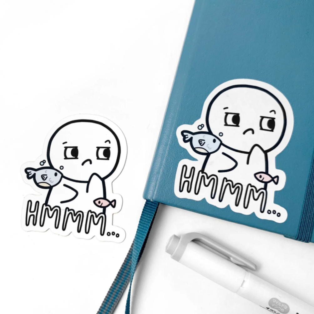 Hmm Sticker Vinyl Sticker: Hmm Emoti – Favourite Things Collective