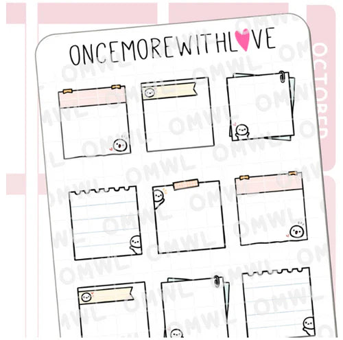 Sticker Mps Mini Note Sticker Sheets: Mini Note Pages – Favourite Things Collective