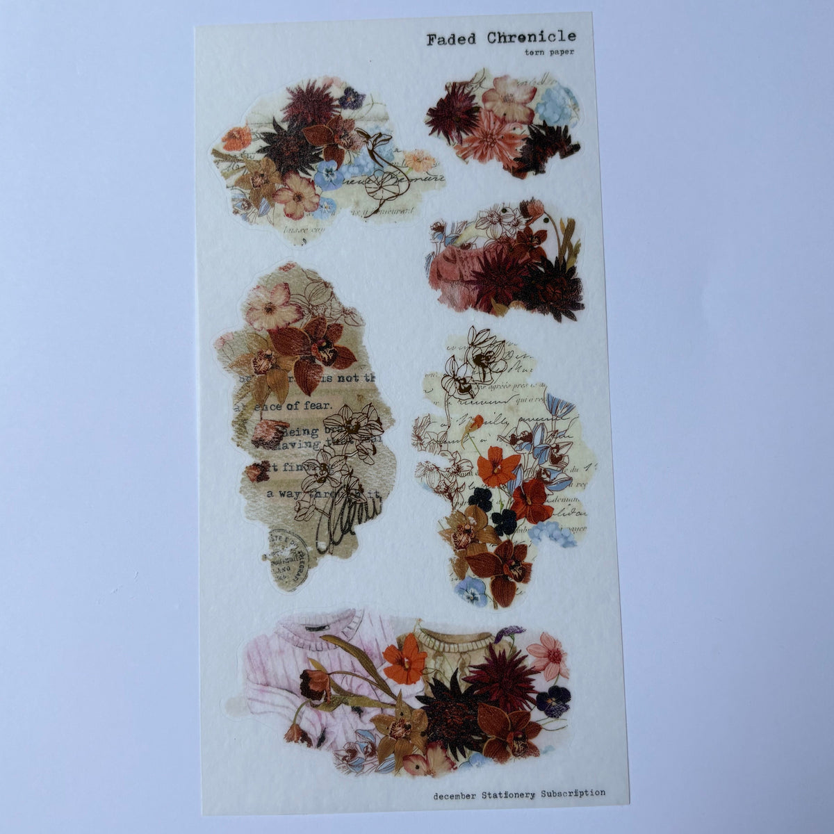 Sticker Sheets: FC December 25 Design | Torn Paper – Favourite Things ...