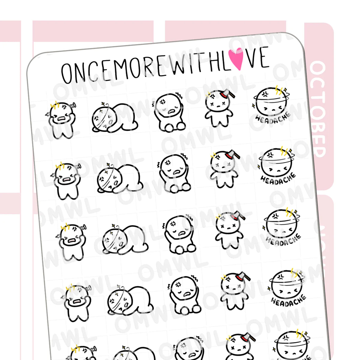 Sticker Sheets: Headache 2.0 – Favourite Things Collective