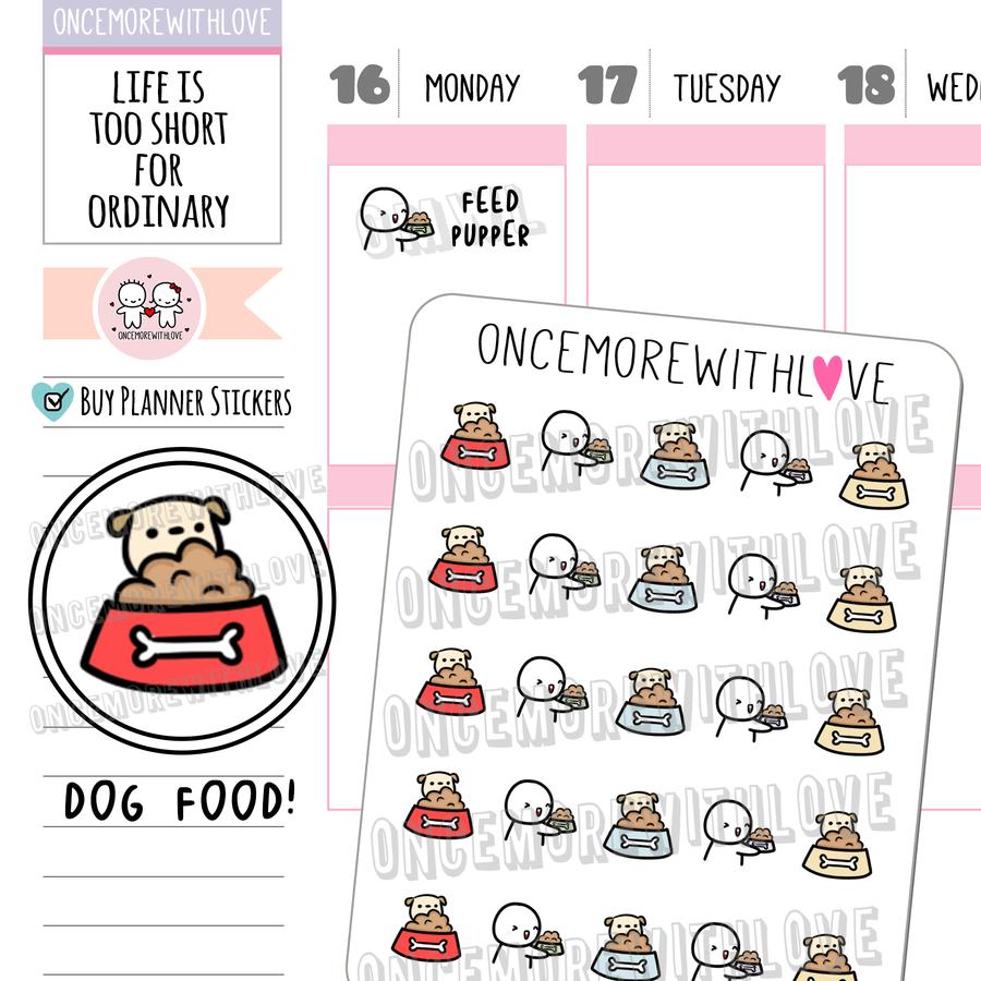 Deco -  Puppy Dog Food Munchkin Planner Stickers.