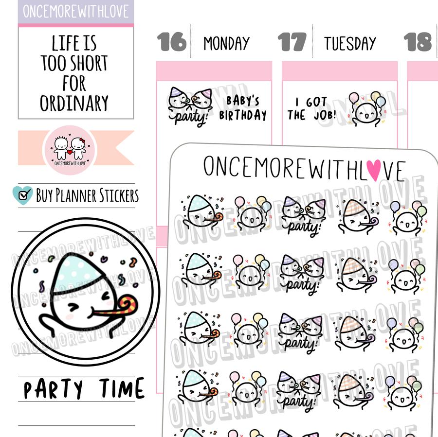 Deco -  Party Time Munchkin Planner Stickers.