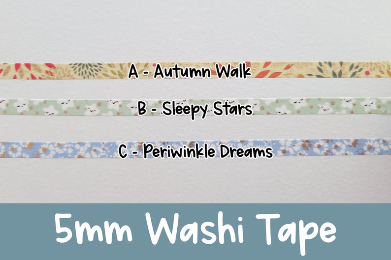 Washi - Earthy And Golden Set - 5mm.